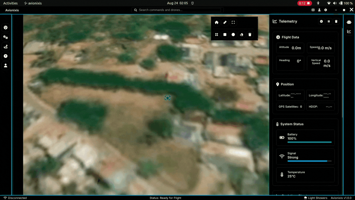 Fly to that hill command demonstration